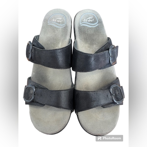 Dansko Slip On Leather Strappy Sandals Size 40 US Size 9 with Buckle Straps - Picture 1 of 7